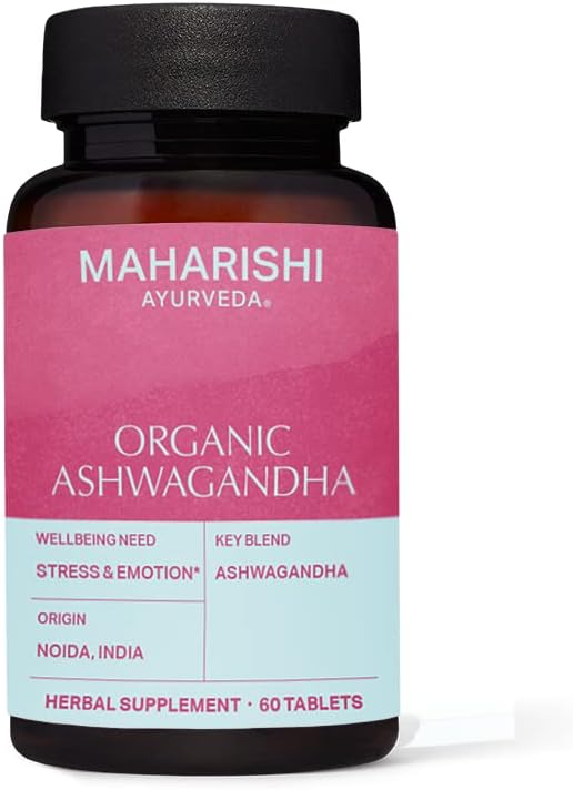 Ashwagandha biologique 60 comprimés à base de plantes - 500 mg/pc.