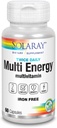 SOLARAY Twice Daily Multi Energy Multivitamin, Iron Free | Multi completo per il supporto Immune & Energy | Non-GMO | 120ct (30 Serv, 60 CT)