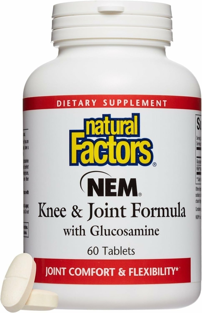 Natürliche Faktoren, NEM Knie & Gemeinsame Formel, fördert Flexibilität und Komfort, 60 Tabletten