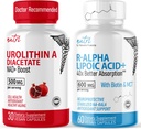 Nature's Fusions Urolithin A Diacetat 500mg & R Alpha Liponsäure 600mg (60 Kapseln) - Antioxidans/Energie Bundle