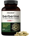 Berberina Supplemento 1500mg con 1000mg Ceylon Cinnamon & 300mg Turmeric, 240 capsule veggie | 97% Pure Berberine HCL | Supports Balanced Sugar Levels & Heart Health | Vegan, Non OGM