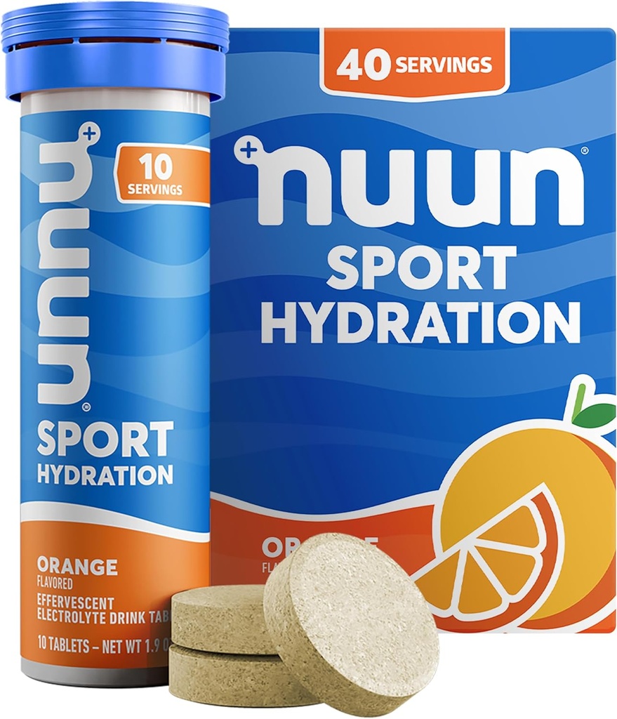 Nuun Sport: Elettrolita Bevande Tablet, Arancione, 10 Conte (Pack of 4)