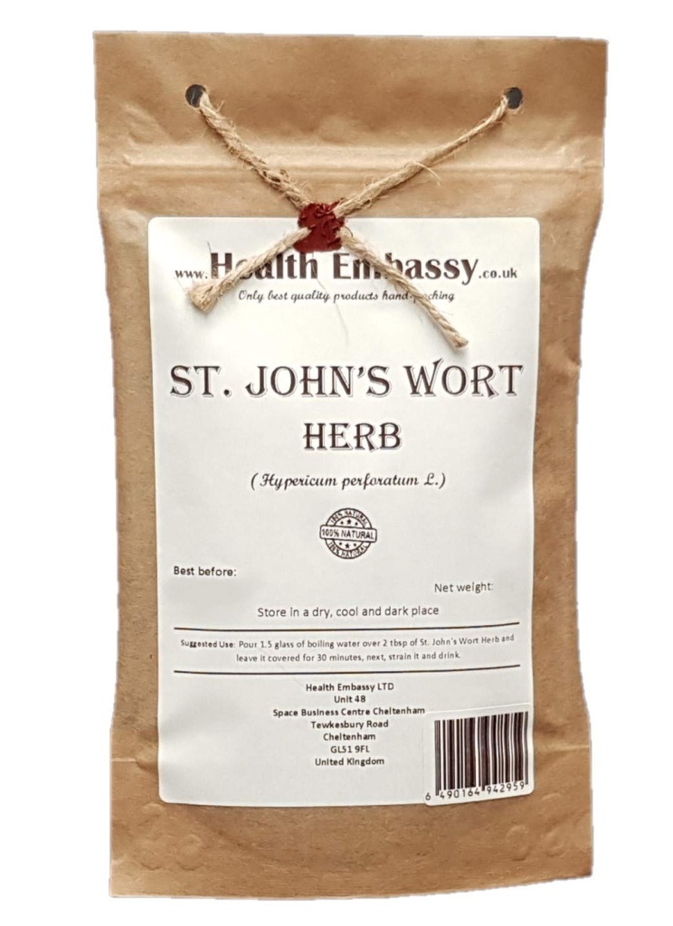 Gesundheitsbotschaft St. John's Wort Kräutertee | Hypericum Perforatum L | Kräutertee (100g)