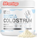 Colostrum Supplement Pulver für Menschen - Bio-Brand Colostrum Supplement für Gut Gesundheit, Haarwachstum, Schönheit und Immununterstützung - Entflammt (50 Servierungen)