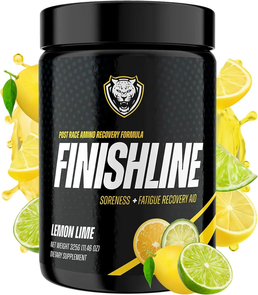 6AM Run Finishline - Amino Energy Powder - Post Run Recovery Drink - Branch Chain Amino Acids Powder - Heil- und Erholungspulver - Keto Post Workout Powder - Lemon Lime BCAA Powder - 50 Scoops