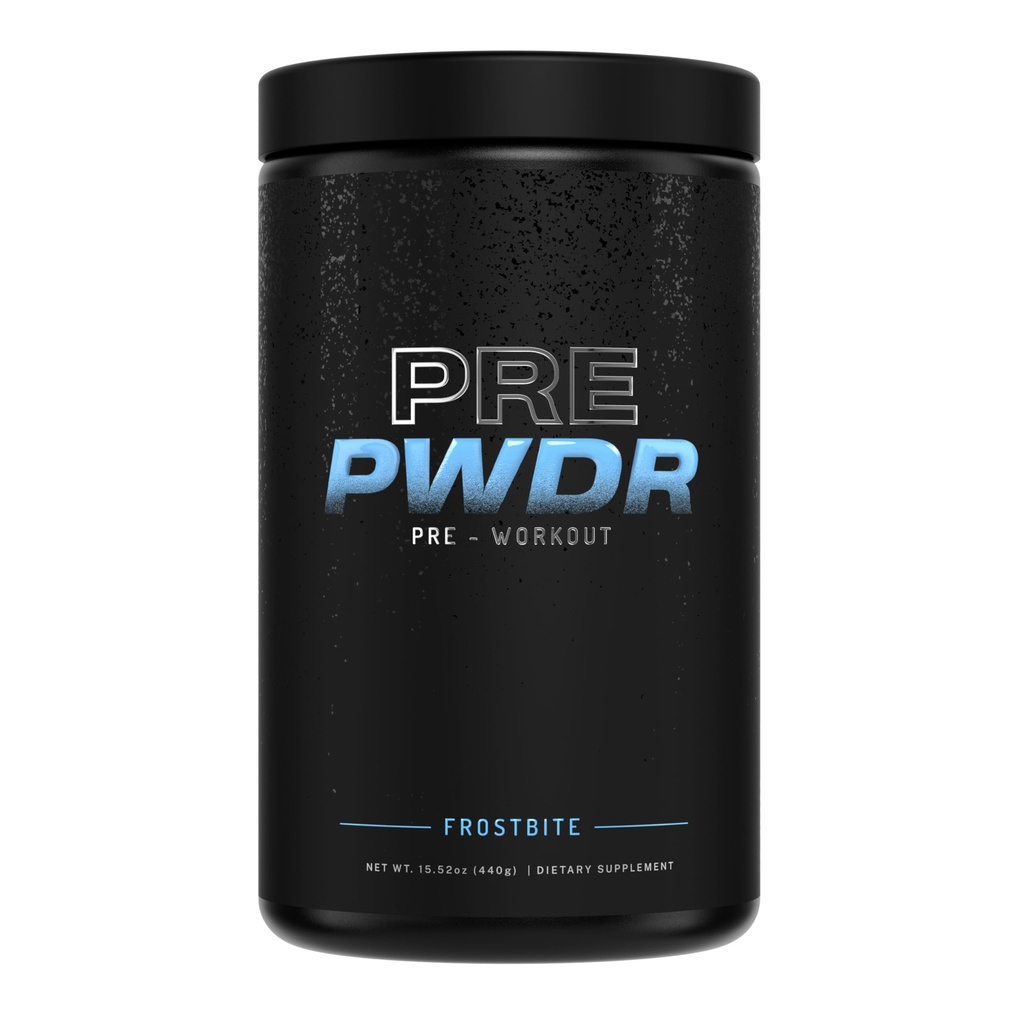 Poudre pré-entraînement PWDRS, tout pré-entraînement naturel pour l'énergie, la pompe, l'endurance et la résistance, avec caféine (Frostbite)