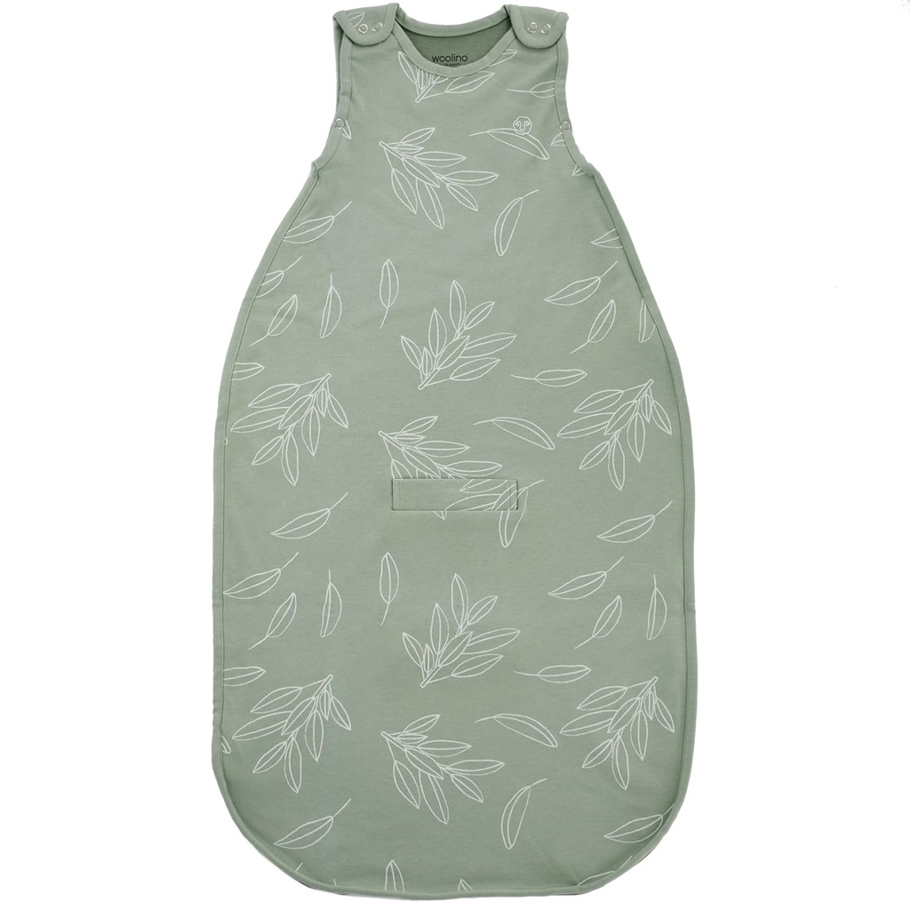 Woolino Kleinkind Schlafsack, 4 Saison Merino Wolle und Bio-Baumwolle Baby Schlafsack oder Sack, 2-4 Jahre, Sage
