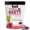 Facteur de force Betteraves totales Suppléments de soutien de la pression artérielle avec de la poudre de betteraves, bonne dégustation de betteraves Chewables pour l'énergie cardiovasculaire, et augmentation de l'oxyde nitrique, 60 Chews