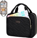Leudes Travel Pill Bottiglia Organizer,Medicine Organizer e Storage,Home Medication Bag, Case,Carrier for Pills,Vitamin,Fish Oil,Supplements for Women and Men (Large, Black)