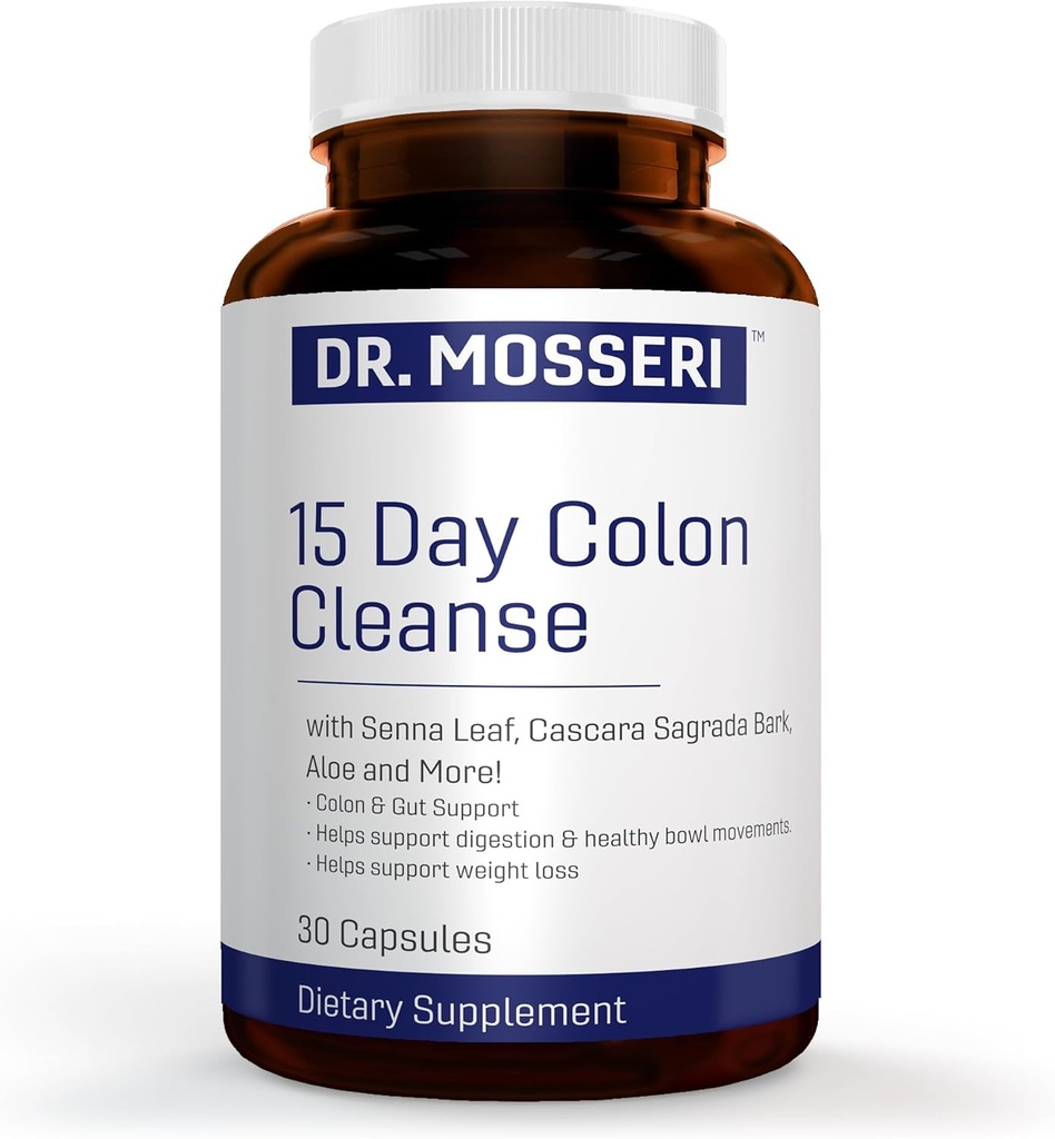 Pulitura e disintossicazione del colon di 15 giorni per la perdita di peso, salute del fegato, digestione e supporto del telo – Allevia la costipazione, Bloating & Supports Metabolismo – con Senna Leaf, Aloe & Psyllium Husk.