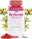 Elovate Berberine HCI Capsule, 1200mg - All-Natural, 3rd-Party-Tested, Non-GMO & Gluten-Free Berberine Supplement per Cuore e Digestione, 60 Conti