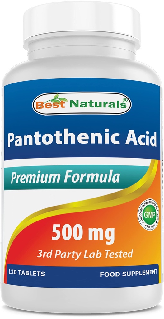 Best Naturals Pantothensäure 500 mg 120 Tabletten