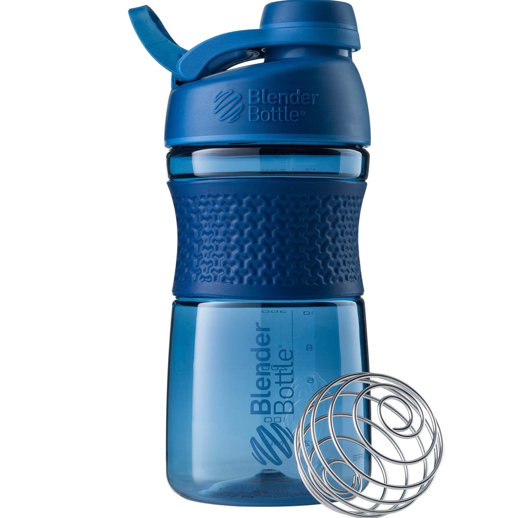 BlenderBottle SportMixer Shaker Bottiglia Perfetta per Protein Shakes e Pre Workout, 20-Ounce, Navy