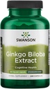 Swanson Ginkgo Biloba Extrait 24% 60 Milligrammes 240 Capsules