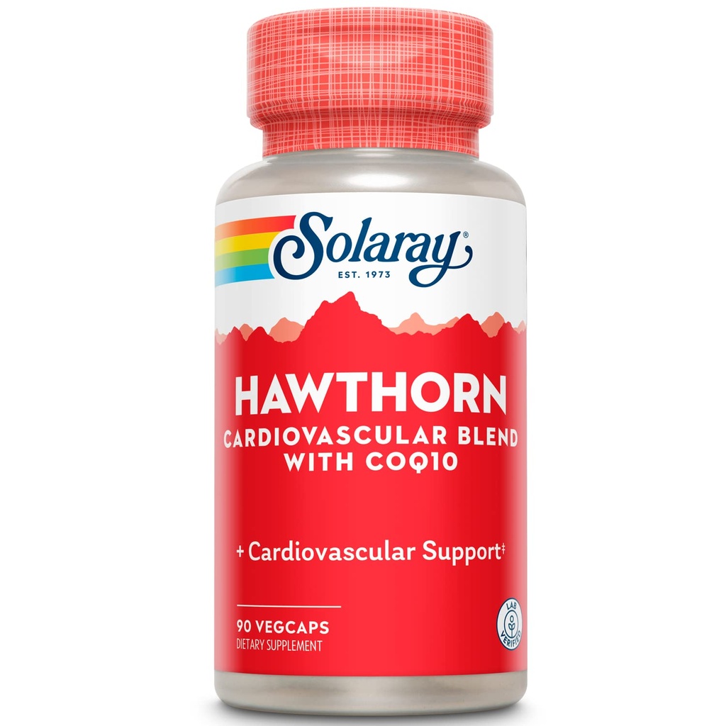 SOLARAY Hawthorn Formule spéciale, 150mg, 90 Compte