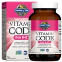 Garden of Life Code Vitamine Raw B-12-30 Capsules, 1000mcg Aliments entiers B12 méthylcobalamine pour l'énergie, végétalien méthylcobalamine vitamine plus probiotiques et enzymes, suppléments sans gluten