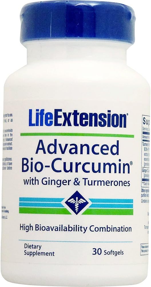 Life Extension Advanced Bio-Curcumin mit Ginger & Turmerones, 30 Softgels