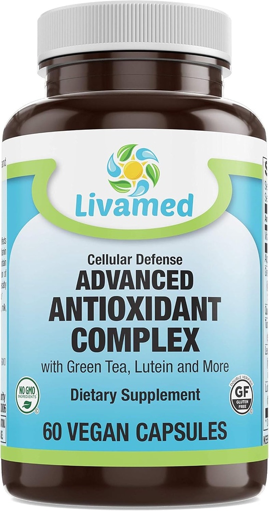 Livamed - Caps de vésicule complexe antioxydant avancé 60 Comte