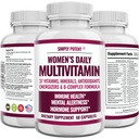 Multivitamin für Frauen, 37 Multi Vitamine mit Mineralien, Vitamine A C D E, Biotin, B12, Folate, Zink, Magnesium, Calcium, Grüner Tee für Haare, Haut, Nägel, Energie, Immun- und Hormonunterstützung, 60 Kapseln
