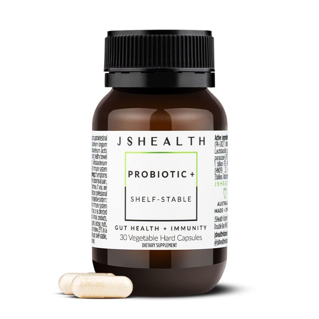 JSHealth Multi-Strain Probiotische Ergänzung. Advanced Gut Health Formula mit 5 klinisch untersuchten Stämmen. Shelf-Stable, Vegan. Von Ernährungswissenschaftlerin Jessica Sepel (30 Kapseln)