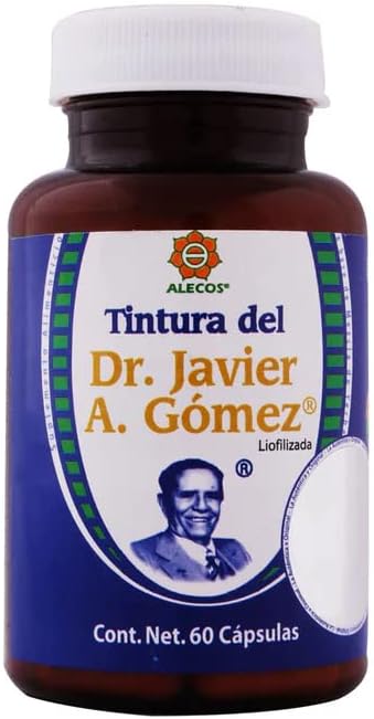 Cápsulas Alecos de Tintura Liofilizada del Dr. Javier A. Gómez, Frasco con, White, 60 Count (Pack of 1), 60.0 grammi
