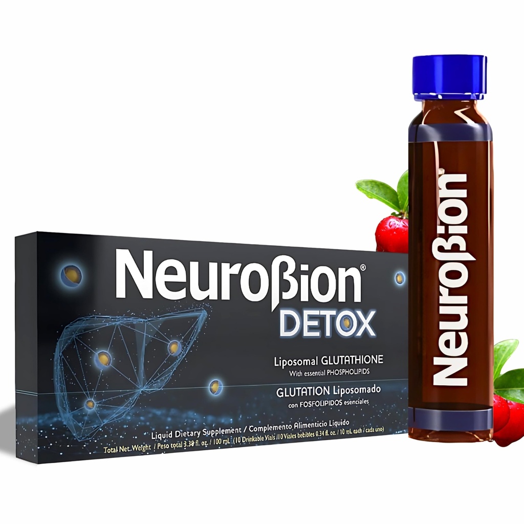 Neurobion Detox Glutathione Liquido Phospholipids Glutation Liposomado Liquido Glutathione Supplemento Liposomico Antiossidanti Sistema immunitario 10 Vials