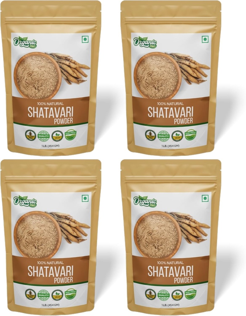 Abbraccia la tua vitalità: Nourish Your Feminine Essence with Shatavari Powder Organic Blend - 16 once (Pack of 4) - Un ayurvedico puro e naturale per il supporto sanitario delle donne olistiche