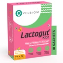 Lactogut Kidz Probiotics Polvere per i bambini Facile da Consumare Probiotici per i bambini Gut Salute, Benessere generale e Immunità Vegan Clinically Proven - 1Gx10 Sachets (Orange Flavour)