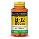 MASON NATURAL B12 1000 mcg Schnell Lösen Tabletten für gesunde Umwandlung von Lebensmitteln in Energie, 200 Tage Versorgung