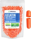 XPRS Nutra Größe 0 Leere Kapseln - 100 Graf Leere Gelatine Kapseln - Pillen für DIY Kapsel Füllung - Pure Bovine Pill Gel Kapseln für Do-It-Yourself Ergänzungen (Orange)