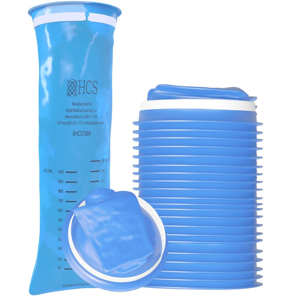 HCS Bulk Emesis Taschen Einweg - Premium, Hospital Grade, Erwachsene & Kinder - Vomit Bags Einweg für Auto, Reisen, Heimgebrauch - Werfen Sie nach oben, Barf, Puke - 144, Stark (40 fl oz)