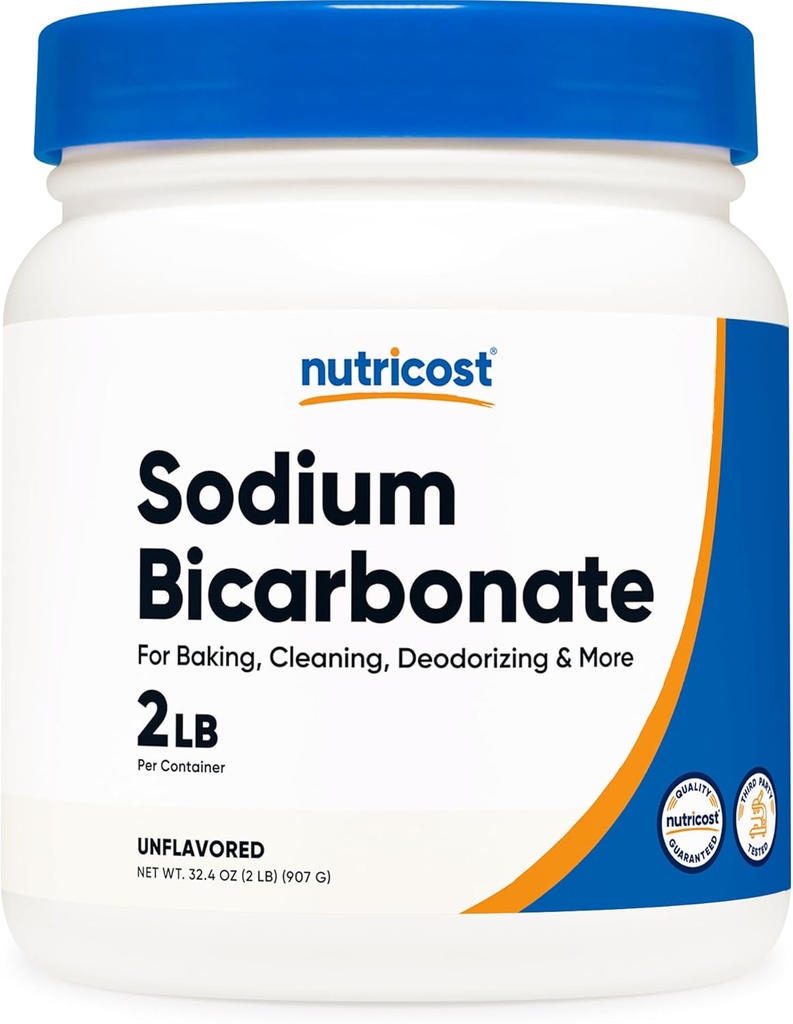 Bicarbonate de sodium (2 LB) - 600mg par portion, sans OGM, sans gluten
