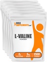 BulkSupplements.com Polvere di L-Valina - Supplemento di aminoacidi di Valina, Polvere di energia BCAA - senza glutine e senza glutine, 2g per porzione, 1kg (2.2 lbs) (Pack of 5)