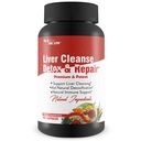 Detox & Repair - Liver, Rene, & Colon Cleanse - Herbal Liver Support Supplement with Dandelion Root, Aloe, Turmeric, Ginger - Promuovere la salute del fegato Naturalmente