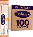Paquets en poudre d'électrolyte de pédialyte, orange, boisson d'hydratation, 100 emballages en poudre à usage unique