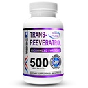 MAAC10 Trans Resveratrol 500mg Supplement (Micronized Pharmaceutical Grade 99% Pure Trans-Resveratrol Extract + BioPerine for Superior Absorption) (2X 250mg Kapseln 60ct)