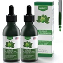 Chlorophylle gouttes liquides - 100% énergie naturelle Booster et soutien immunitaire - Déodorant interne et detox - Altitude de soulagement de la maladie - Absorption rapide, végétalien et non-OGM - 120 portions (paquet de 2)