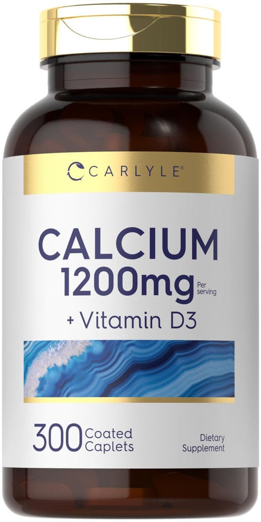 Carlyle Calcium 1200mg avec vitamine D3.300 Caplets.