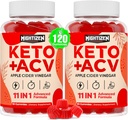 Aceto di sidro di mele Gummies, Max Forza Keto Acv Gummies con tè verde, Probiotici, B12, B6, Keto Supporto, Aceto di sidro di mele con Madre per Detox & Cleanse, Digestione & Gut, Vegan, 120 conti
