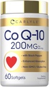 Carlyle CoQ10 200mg Softgels | 60 Count | mit schwarzem Pfeffer | Enhanced Absorption | Non-GMO, Glutenfreie Ergänzung