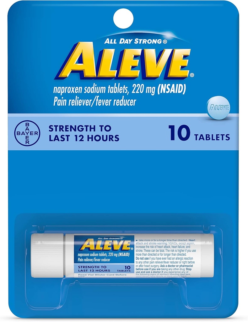 Aleve Pain Reliever/Fever Reducer Tabletten, 220 mg 10 ea (Pack von 3)