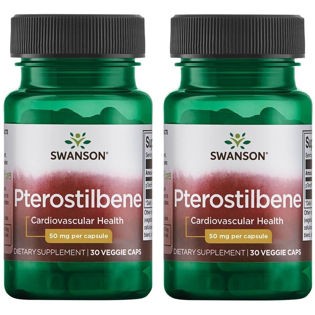 Swanson Pterostilbene 50 mg 30 gélules (2 boîtes)