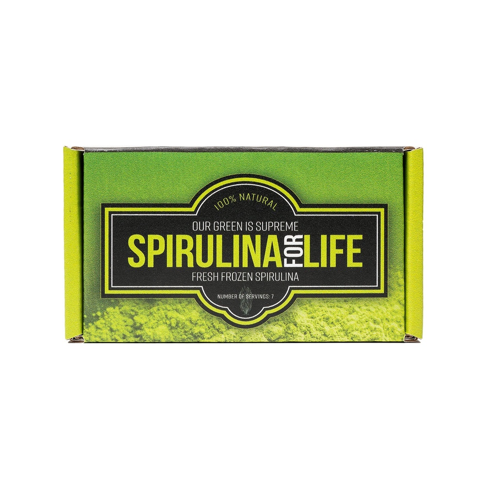 Spirulina 7 Stick Pack 7 Day Supply Spirulina Live Flash Surgelé 100% Pure Grown in Alkaline Water Grown, Harvested and Frozen in The USA Most Complete Super Food and Natural Multivitamin