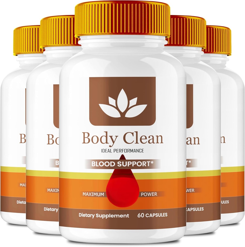 Body Clean Pills, offizielle BodyClean Ergänzung Kapseln - Maximale Stärke, Körper reinigen alle natürlichen Formel Pillen, BodyCleanse Glyco Optimizer Complex, BodyClean Health Support Bewertungen (5 Pack)