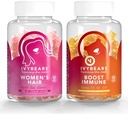 IvyBears® Women’s Hair & Immune Support Bundle – Biotin Hair Growth Gummis + Daily Immune Gummis mit Vitamin C, D, Zink – Vegan, 2-Pack