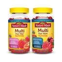 Natur Made Multivitamin Gummis Combo Pack für ihn & sie, Tasty Men & Womens Multivitamin mit Vitamin C, Vitamin D3, B Vitamine, Zink &amp; Mehr, Zwei Multivitamin Flaschen
