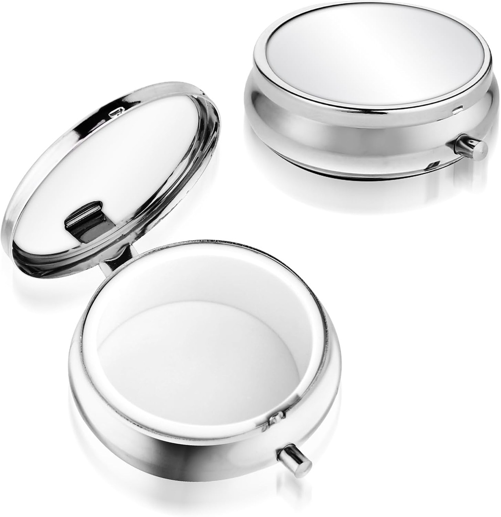 Sibba Tragbare Medizin Pille Fall, Reisen Multi-Functional Feuchtigkeit Proof Pille Box für Geldbörse & Tasche, niedliche Metall Medizin Pille Organizer Box für Vitamine, Fischöl & Nahrungsergänzungsmittel(1 Bestandteil)