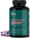 Elderberry mit Zink und Vitamin C für Erwachsene - Sambucus Elderberry Kapseln - 1000 mg Extrakt, Immununterstützungsergänzung für Frauen und Männer, mit Antioxidans Fruchtmischung, 120 Vegcaps, 60 Tage Versorgung