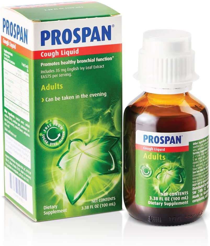 Prospan/Abrilar Cough Syrup + Mucus mit proprietärer englischer Ivy Leaf Extract EA575 für Erwachsene - Soothes Cough, Mucus Relief, No Added Sugar, Non-Drowsy, Alcohol-Free, Drug-Free - 100mL