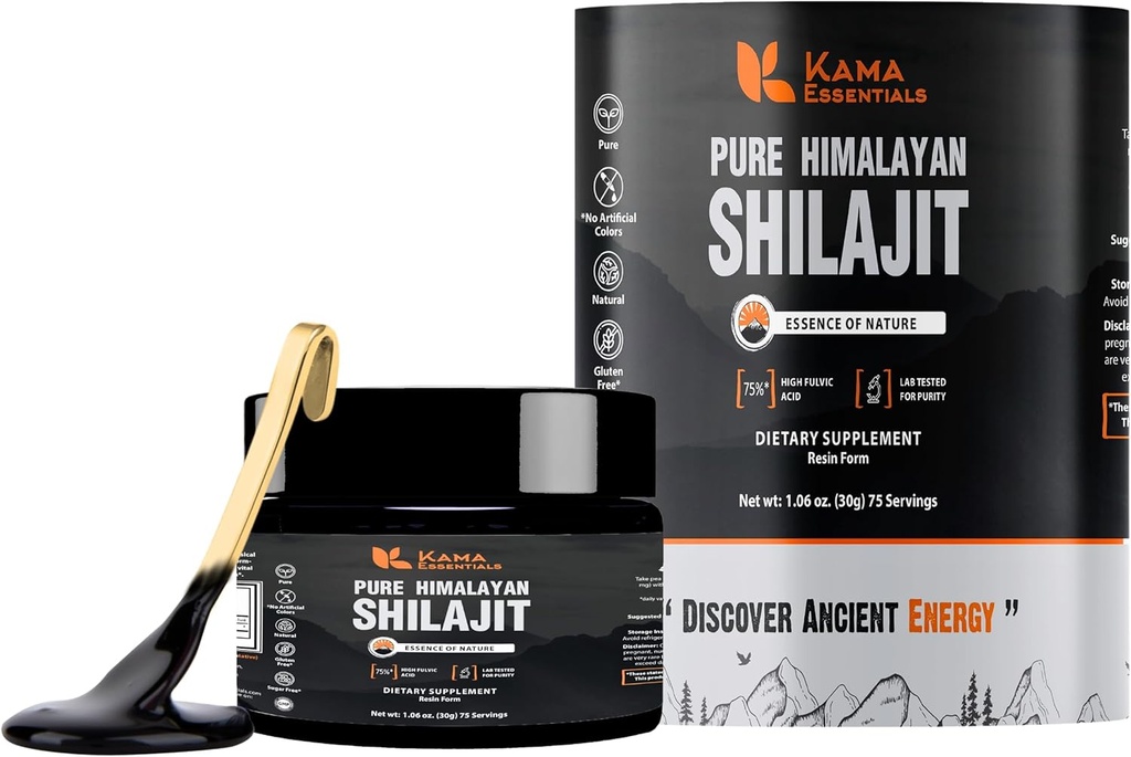 Himalayan Shilajit Resin – 75% Fulvic Acid, 85+ Minerals – Gold Grade Ayurvedic Supplement for Energy, Strength & Wellness – Lab-Tested – 30g Shilajit für Herren & Frauen